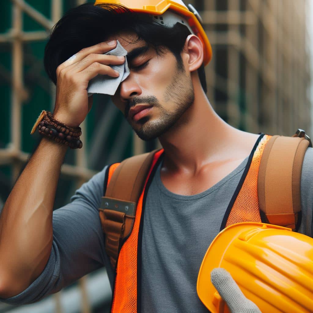 Construction Worker Doing Overtime Work | NYOSHA30