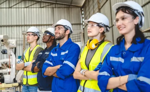 “OSHA training in Brooklyn – workers completing OSHA 10 and 30 certification online”