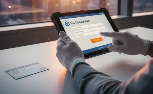 NYC construction worker renewing SST card