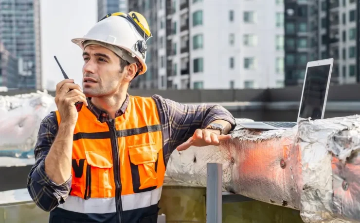 Worker completing OSHA 10 and 30-hour online training at low cost.