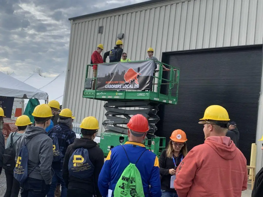 Construction workers receiving safety training in Buffalo New York