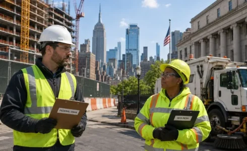 Federal OSHA and NYS PESH safety professionals representing New York workplace safety oversight