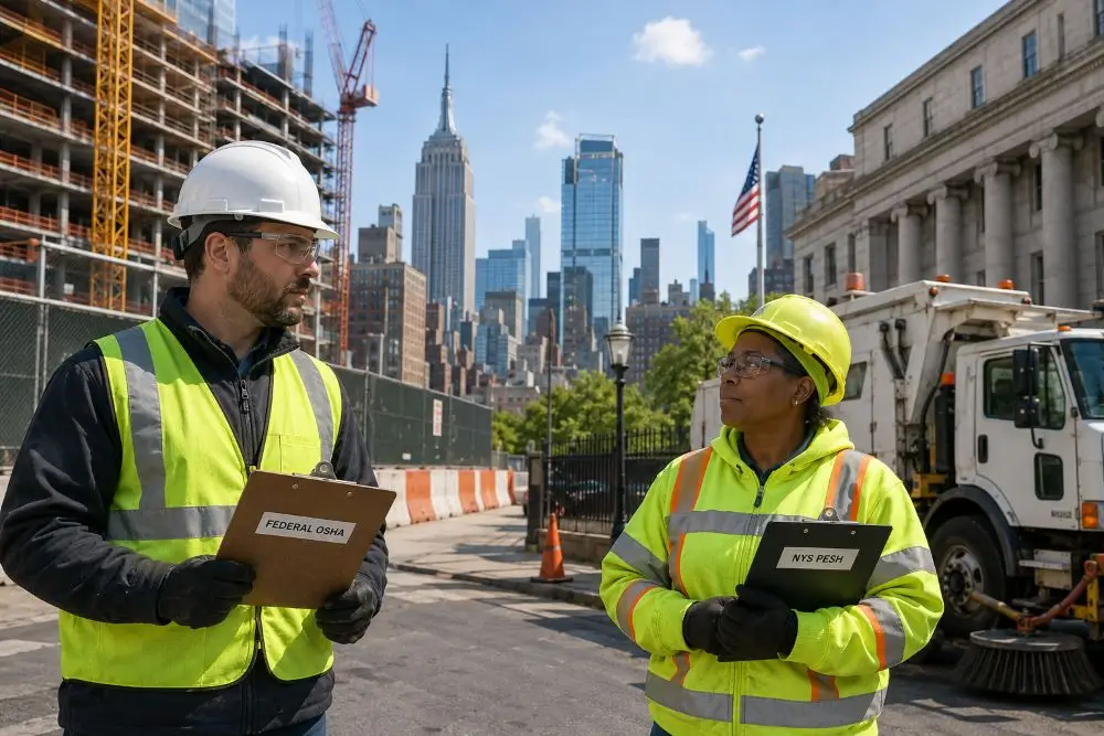 Federal OSHA and NYS PESH safety professionals representing New York workplace safety oversight